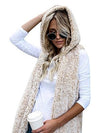 Fashion Pure Color Hooded Pocket Sleeveless Plush Coat