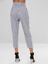 New mid-waist triped cropped pants