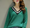 V-neck Long-Sleeved Sweater