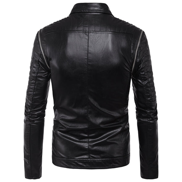 Fashion Boutique Punk Slim Leather Men's Jacket