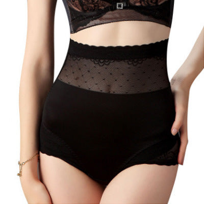 High Waist Stitching Lace Body Shaping Panties