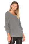 Backless Deep V-Neck Loose Long Sleeve Sweaters