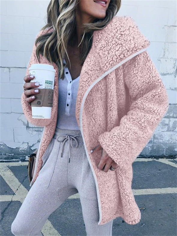 Casual Faux Fur Plush Women's Coat