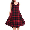 Cotton Plaid Sleeveless Skater Dress