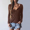 Women V-Neck Long Sleeve Casual Sweater