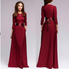 Pure Color Sleeveless Bandage Round Neck Evening Dresses