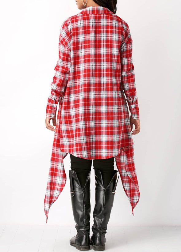 Women's Long Sleeve Plaid Shirt