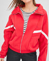 New Loose Solid Color Zipper Lapel Jacket