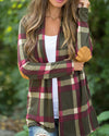 New Plaid Printed Cardigan