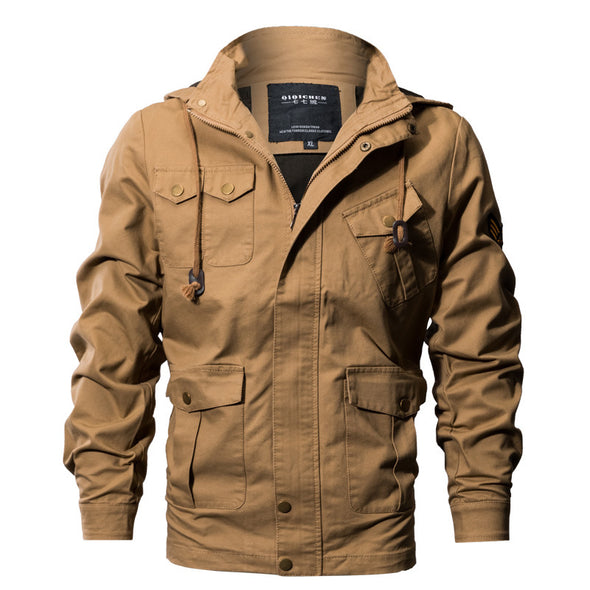 Men's Multi-Pocket Windbreaker Jacket