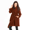 Classic Slim Long Sleeve Double-breasted Lapel Woolen Coat