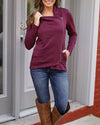 Zip Cardigan Long Sleeve Sweatshirt