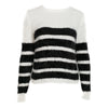 Hit Color Stripe Round Neck Sweaters