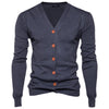 New Fashion Simple Solid Color Men's Knit Cardigan