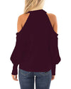 Casual Off-The-Shoulder Long-Sleeved Sweatshirt