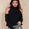 Women's strapless loose long-sleeved knit sweater