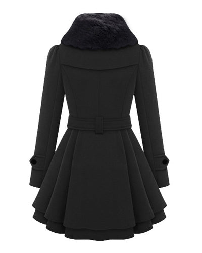 Classic Slim-Fit Double-Breasted Woolen Coat