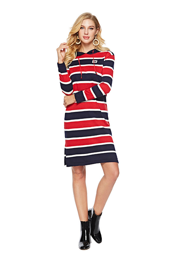 New Casual Striped Knit Sweater Women