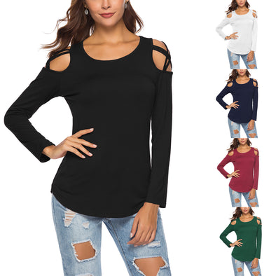 Fashion Solid Color Long Sleeve T-Shirt