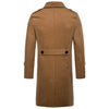 New Men's Long Single-breasted Wool Coat