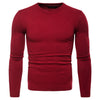 New Men's O-Neck Solid Color Long Sleeve Sweater