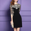 High-End Elegant Embroidery Evening Dress