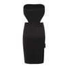 Fashion Tube Top Sexy Split Bodycon Dress