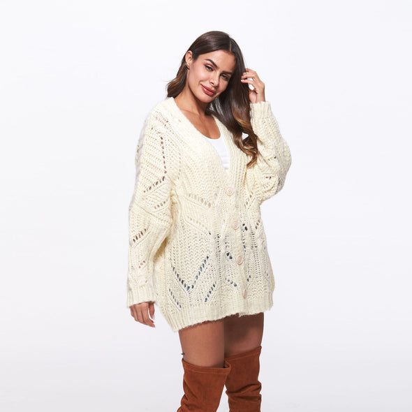 Women's solid color short sweater