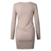 Long Sleeve Round Neck Sexy Bodycon Dress