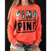 Letter Printed Long Sleeve Fleece Sweatshirt