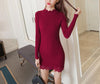 Knit Stitching Lace Bodycon Dress