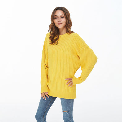 Loose Round Neck Long Sleeve Sweaters