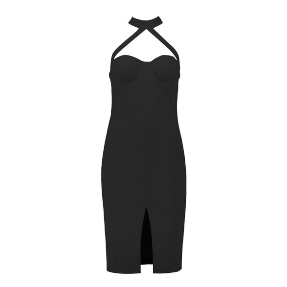 Sexy Hanging neck Slim Bodycon Dress