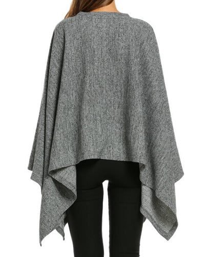 Irregular O Neck Bat Sweater