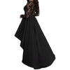 Elegant Lace Stitching Fishtail Evening Dress