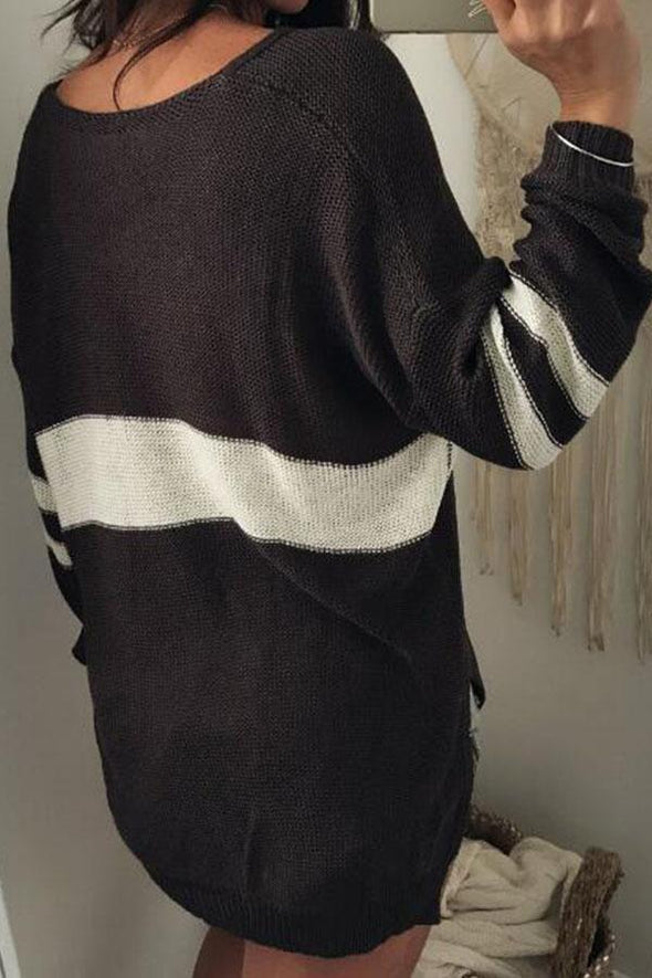 V Neck Knit Hollow Out Sweaters