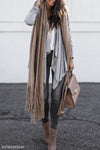 Asymmetric  Hem  Plain Casual  Cardigans