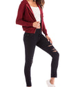 Solid Color Hooded Zipper Long Sleeve Knit Cardigan