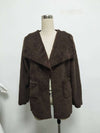 Loose Plush Pocket Cardigan Coat