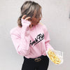 Sexy Letter Long Sleeve Short Sweatshirt