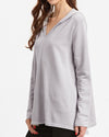 V-Neck Hooded Cloak Sweatshirt