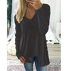 Loose Long Sleeve V-Neck Sweater