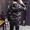 Camouflage Long-Sleeved Hooded Zipper Jacket