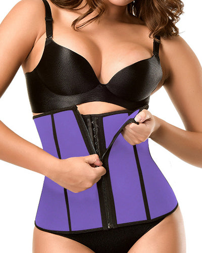 Women's Sports Fitness Buckle Zipper Corset