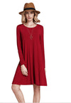 New Fashion Simple Long Sleeve Short Dress