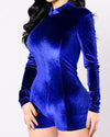 Women's Gold Velvet Long Sleeve Corset