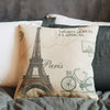 Eiffel Tower Cotton Pillow