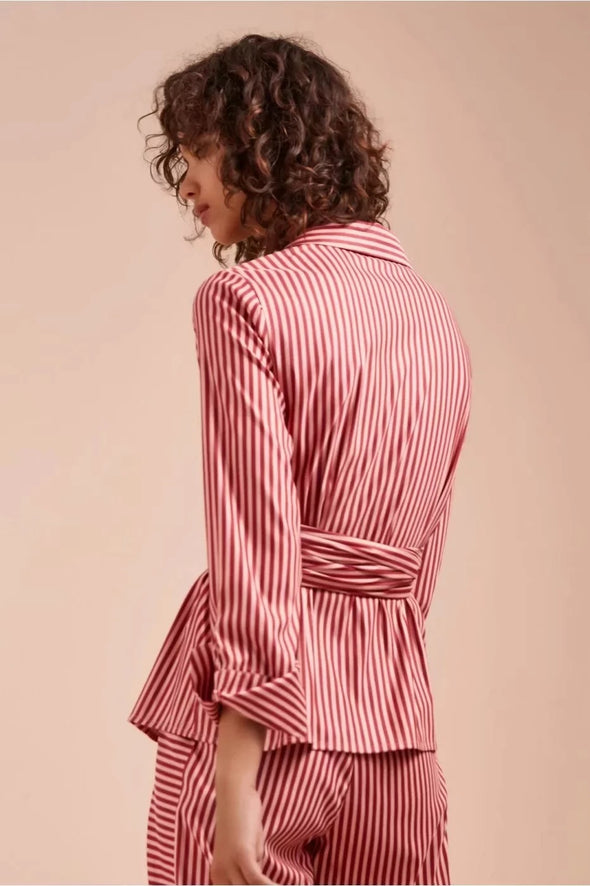 Women's Striped Long-Sleeved Shirt