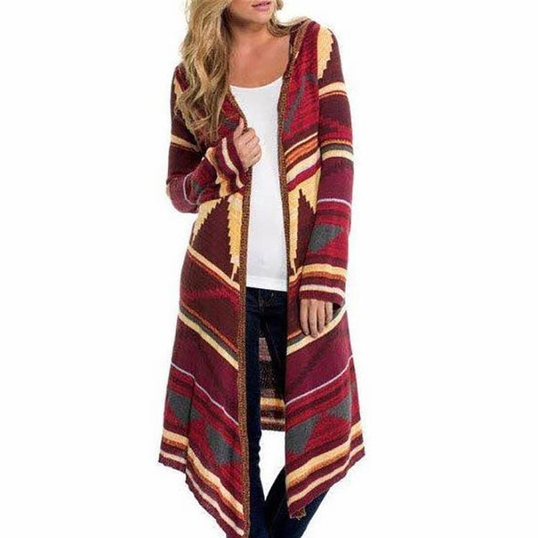 New Print Long Sleeve Cardigan Sweater