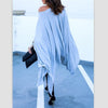 Loose Asymmetrical Hem Batwing Sleeve Dress